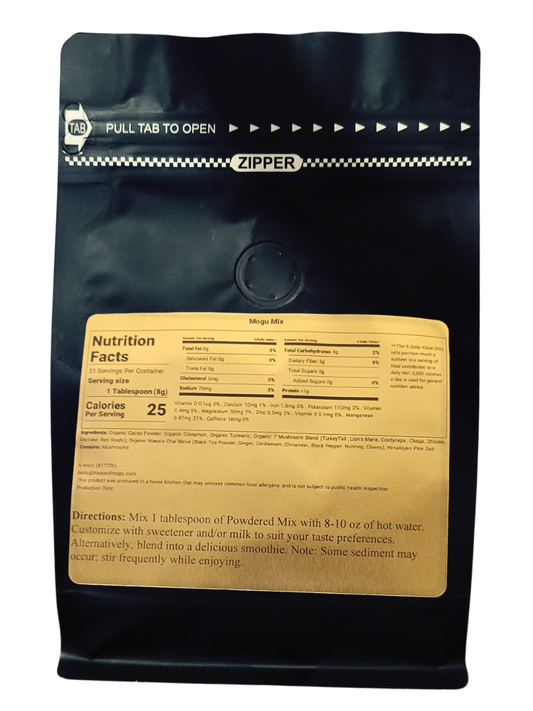 House of Mogu — Coco Chai Mogu Mix, Seven-Mushroom Cocoa Chai Blend (Powdered Drink)