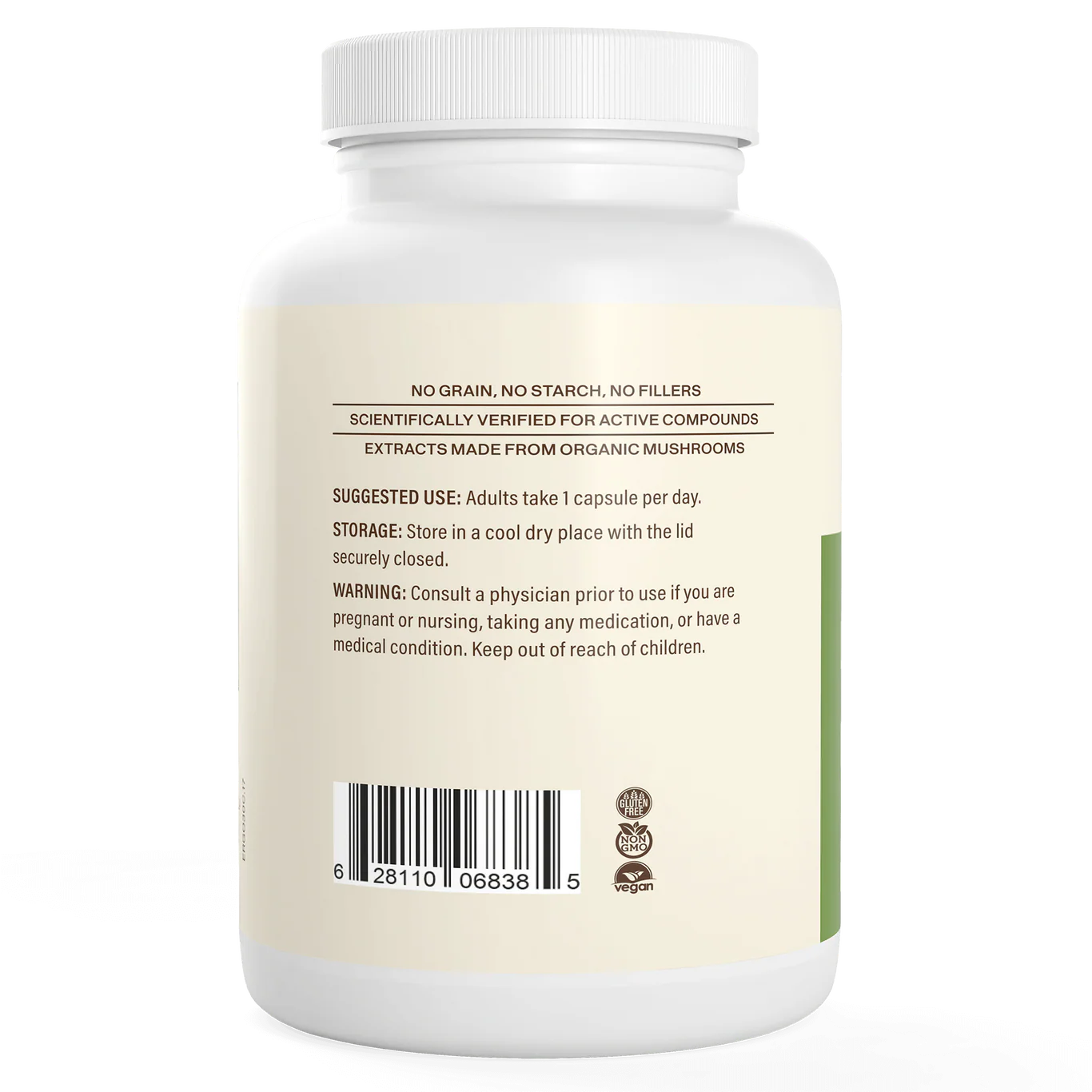 Real Mushrooms Ergo+ — L-Ergothioneine Mushroom Capsules|60 Count