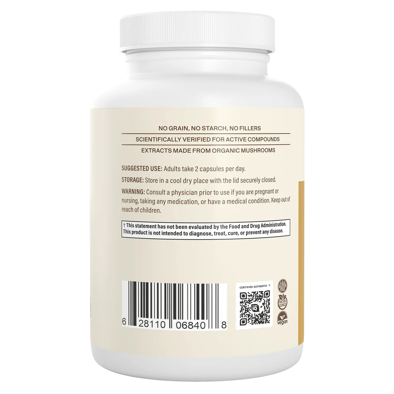 Real Mushrooms Tremella - 120 & 300 Capsule Bottles
