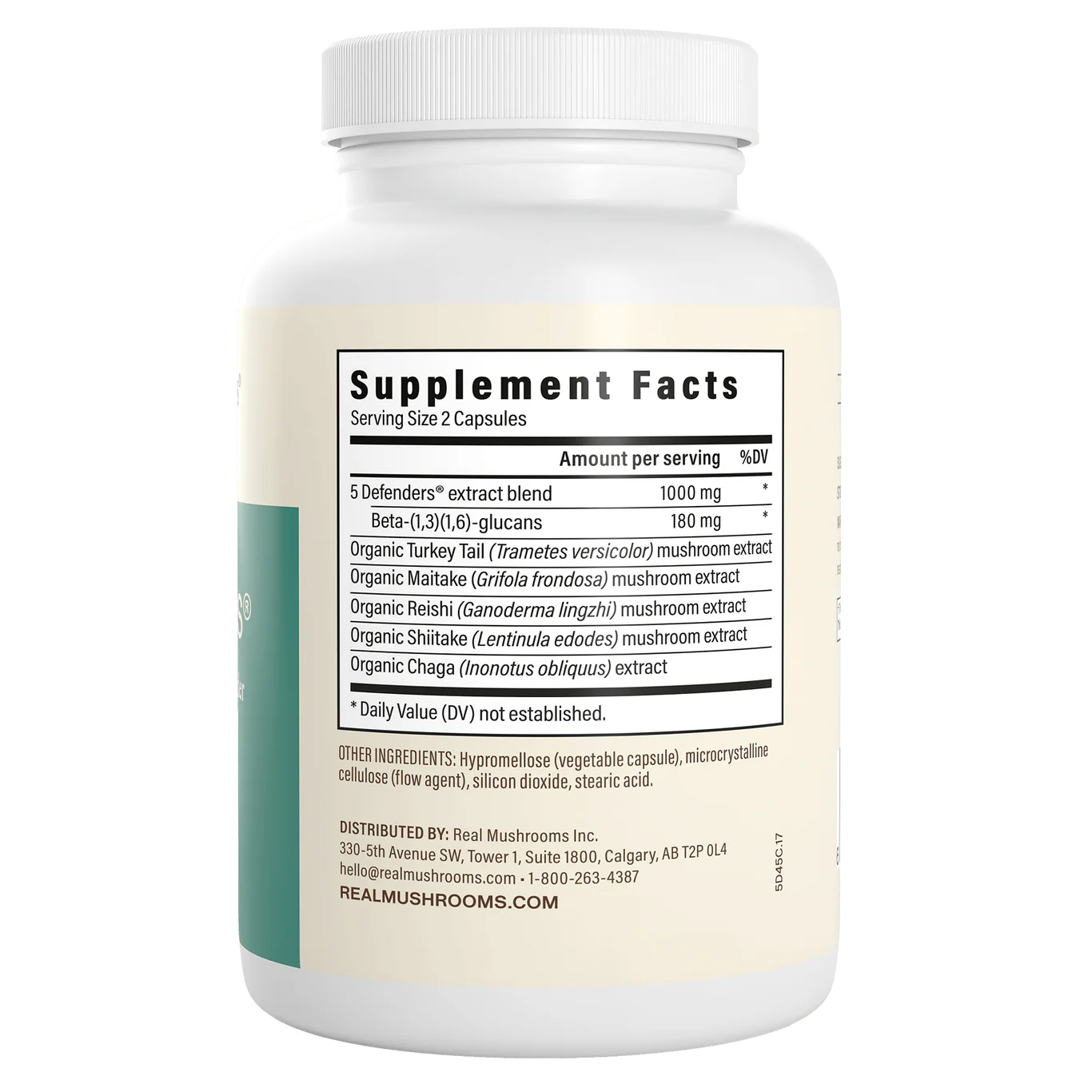 Real Mushrooms® 5 Defenders® Organic Mushroom Blend Capsules