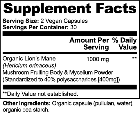 HOM Lion’s Mane Mushroom Capsules