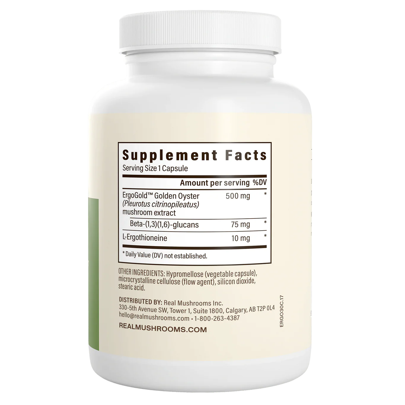 Real Mushrooms Ergo+ — L-Ergothioneine Mushroom Capsules|60 Count