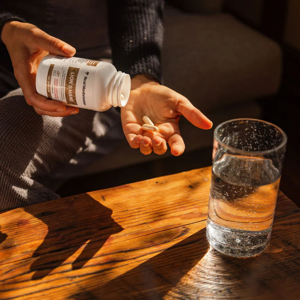 Real Mushrooms — Lion’s Mane 120 & 300 Capsule Bottles