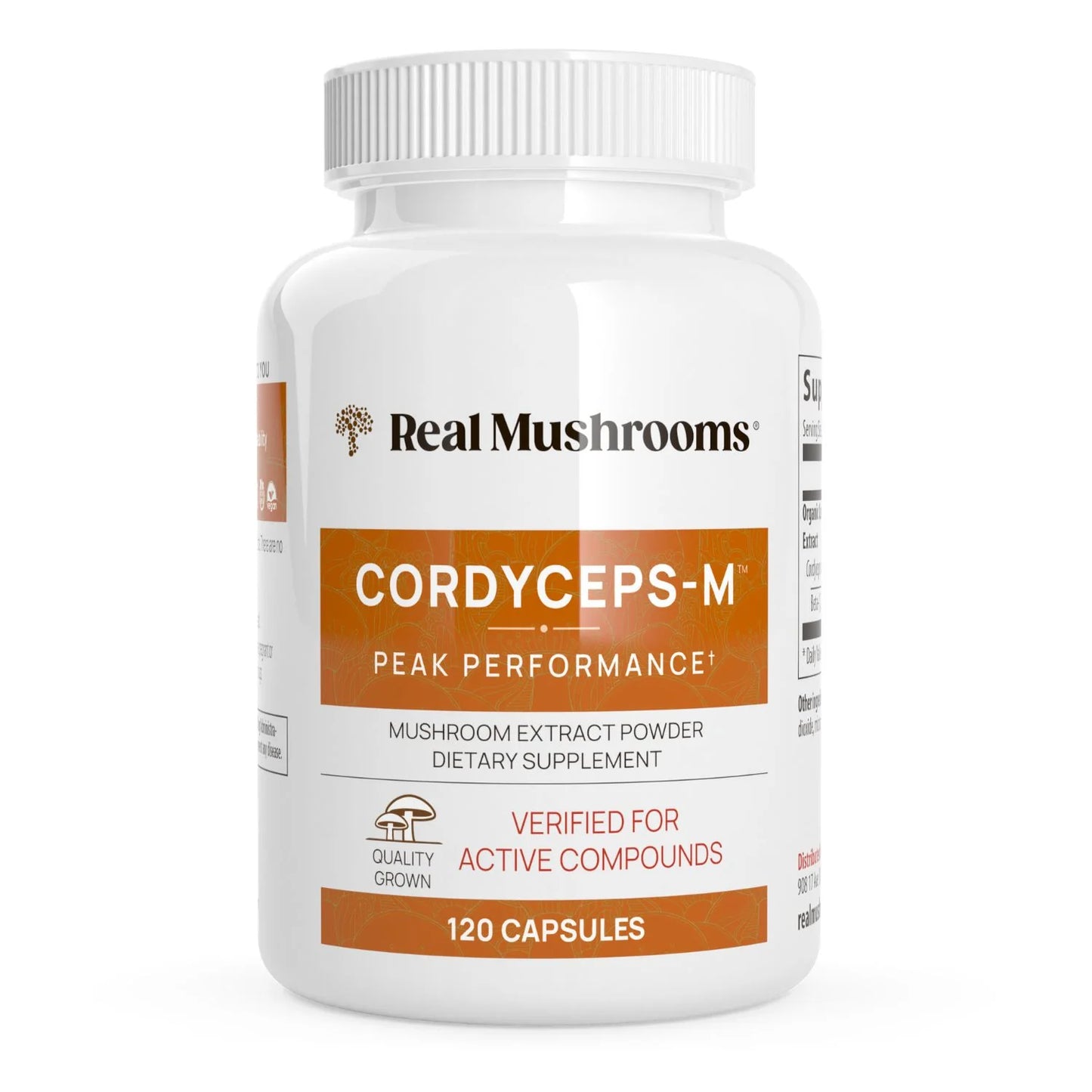 Real Mushrooms Cordyceps — 120 & 300 Capsule Bottles