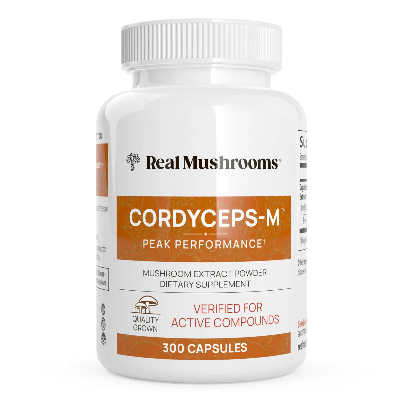 Real Mushrooms Cordyceps — 120 & 300 Capsule Bottles