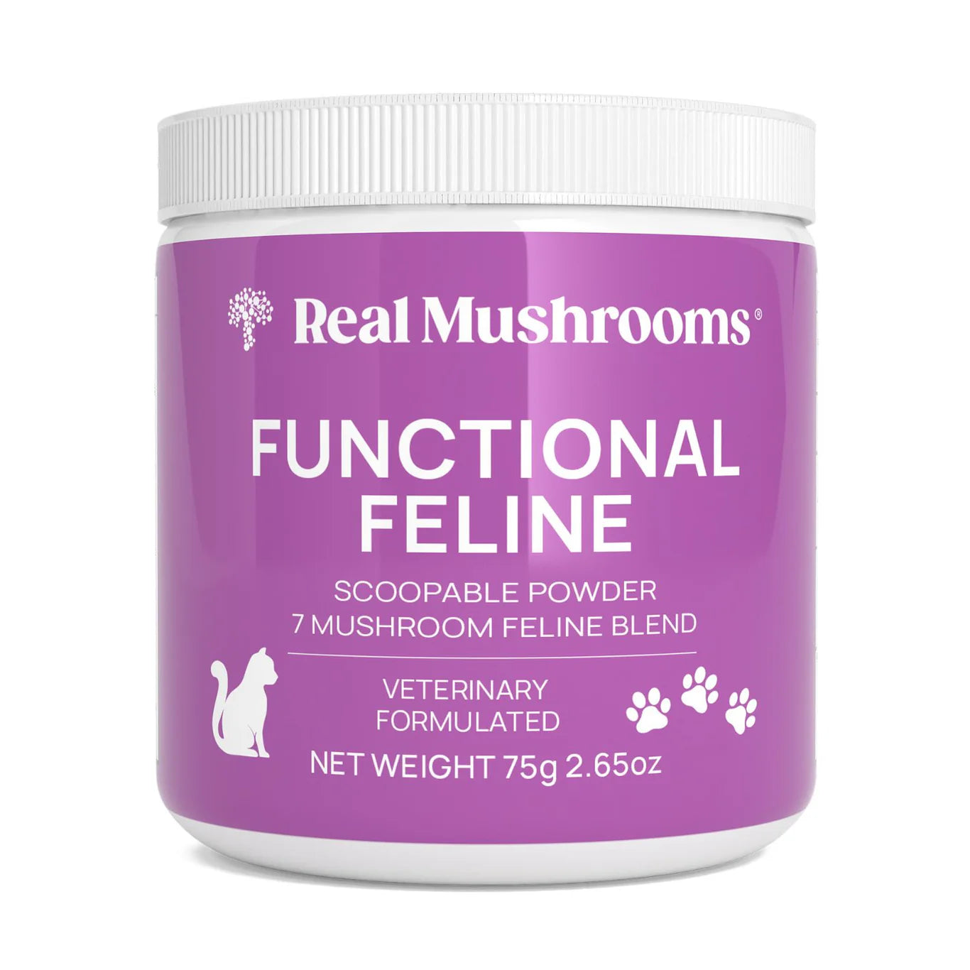Functional Feline by Real Mushrooms | Daily Mushroom Powder for Cats