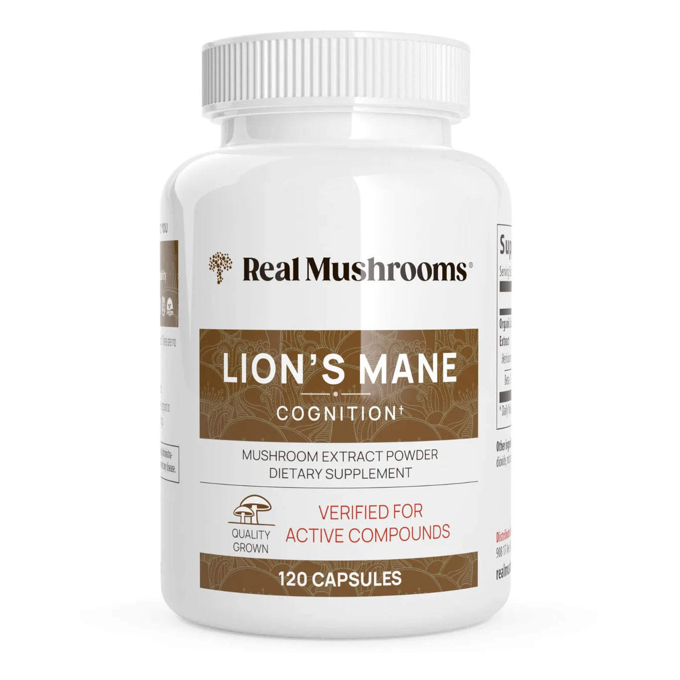 Real Mushrooms — Lion’s Mane 120 & 300 Capsule Bottles