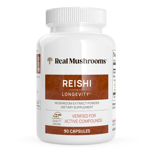 Real Mushrooms Reishi - 90 & 200 Capsule Bottles
