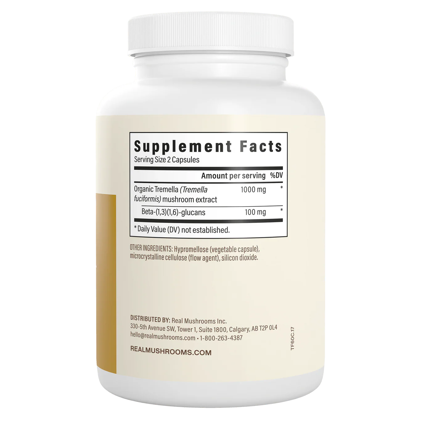 Real Mushrooms Tremella - 120 & 300 Capsule Bottles